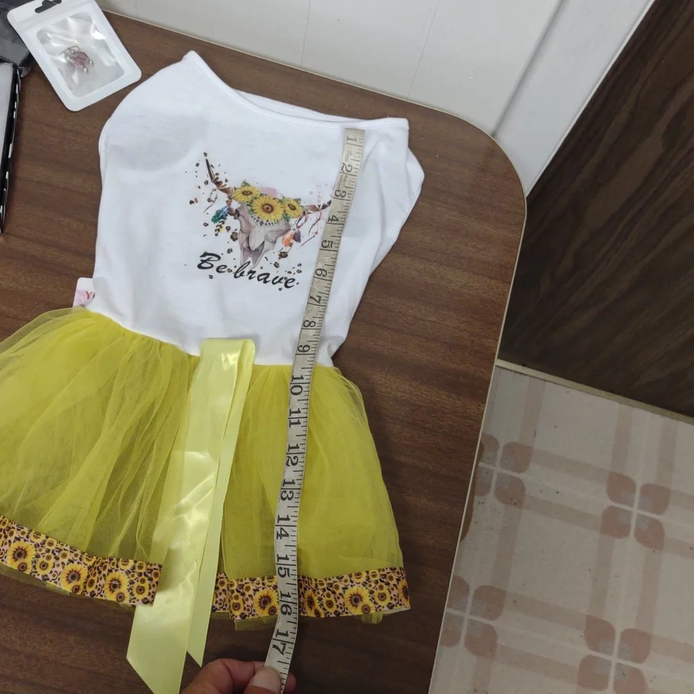 White and Yellow Dog Tutu